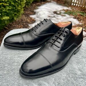Meermin Men’s Classic Black Leather Cap Toe Oxfords US Sz 11D EUC